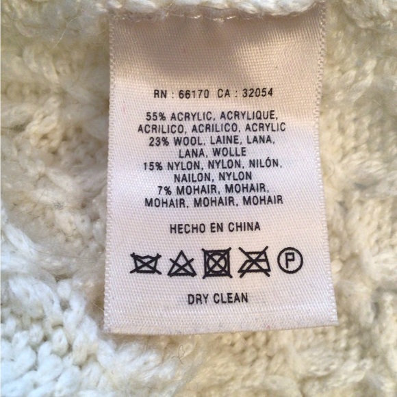 FIELD FLOWER Women Honeycomb Knit Pattern Ivory Sweater Small (4-6 US) - Picture 5 of 5